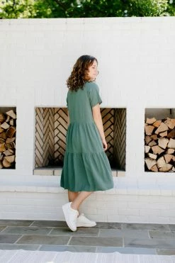 Tea N Rose 'Saylor' Flare Tiered Midi Dress