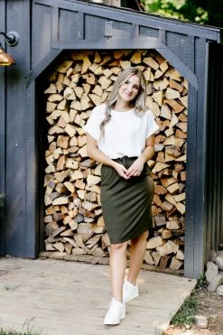 The Main Street Exchange 'Lauren' Everyday Ribbed Knit Skirt Summer Collection 16 The Main Street Exchange 'Lauren' Everyday Ribbed Knit Skirt Summer Collection