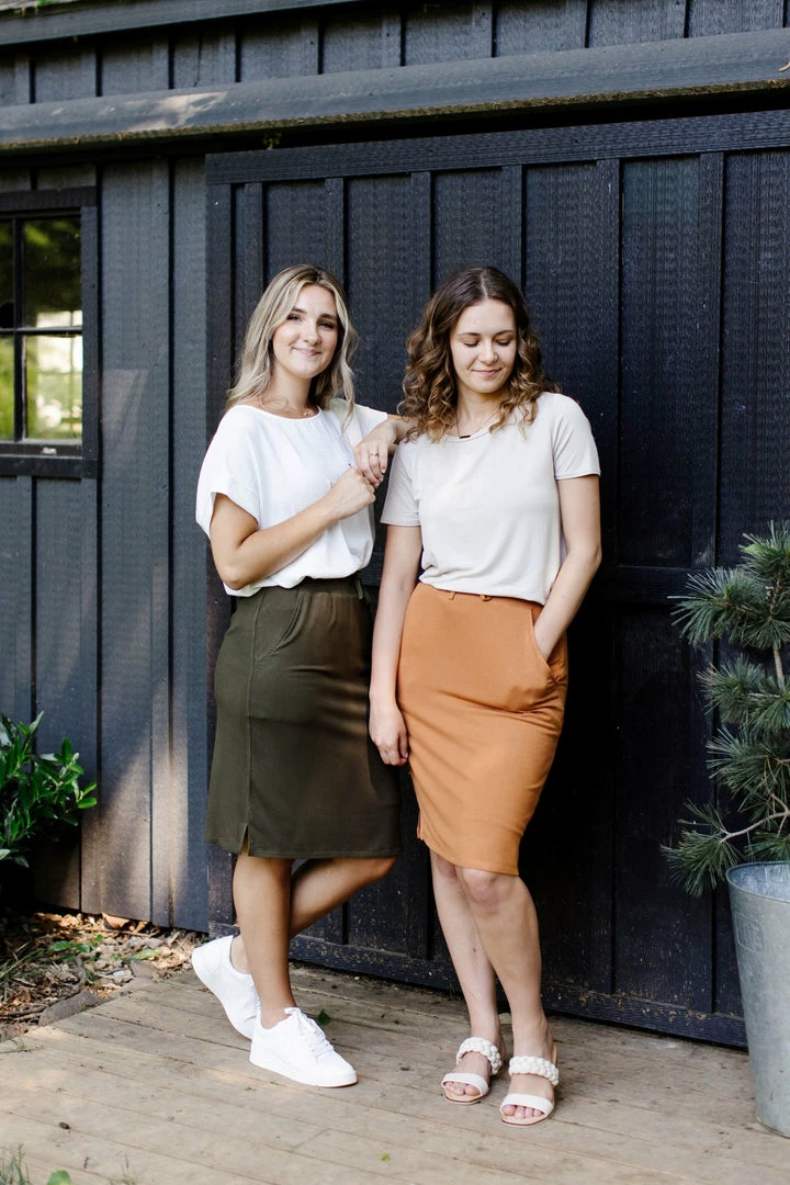 The Main Street Exchange 'Lauren' Everyday Ribbed Knit Skirt Summer Collection 1 The Main Street Exchange 'Lauren' Everyday Ribbed Knit Skirt Summer Collection