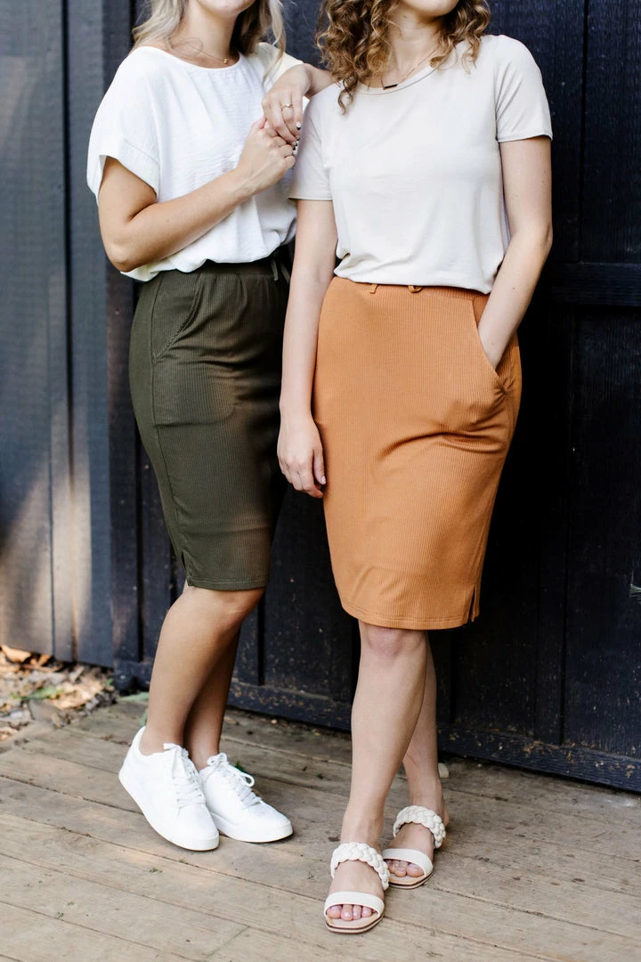 The Main Street Exchange 'Lauren' Everyday Ribbed Knit Skirt Summer Collection 2 The Main Street Exchange 'Lauren' Everyday Ribbed Knit Skirt Summer Collection