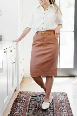 The Main Street Exchange 'Adrian' Classic Denim Midi Skirt 21 The Main Street Exchange 'Adrian' Classic Denim Midi Skirt