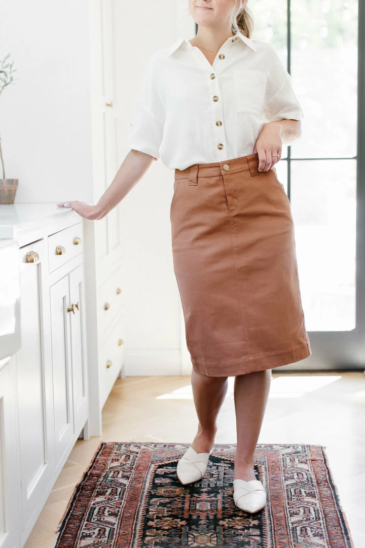 The Main Street Exchange 'Adrian' Classic Denim Midi Skirt 2 The Main Street Exchange 'Adrian' Classic Denim Midi Skirt