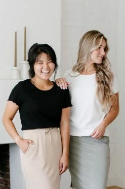 Tea N Rose 'Sol' Round Neck Textured Top Summer Collection