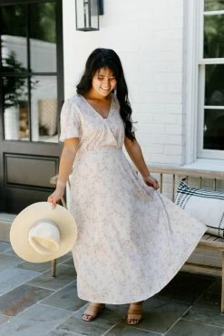 Wishlist Summer Collection 'Della' Floral Wrap Front Midi Dress In Mocha 8 Wishlist Summer Collection 'Della' Floral Wrap Front Midi Dress In Mocha