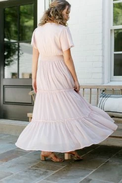 Mikarose 'Elizabeth' Tiered Maxi Dress In Soft Rose Summer Collection 11 Mikarose 'Elizabeth' Tiered Maxi Dress In Soft Rose Summer Collection