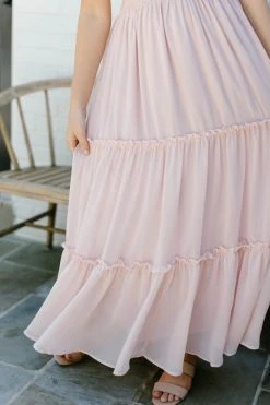 Mikarose 'Elizabeth' Tiered Maxi Dress In Soft Rose Summer Collection 8 Mikarose 'Elizabeth' Tiered Maxi Dress In Soft Rose Summer Collection