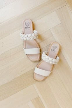 Urban Shoes Summer Collection 'Arbor' Braided Strap Wedge Sandals In Nude