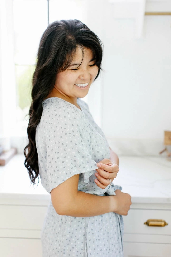 Tea N Rose 'Marah' Printed Midi Dress In Blue Summer Collection 4 Tea N Rose 'Marah' Printed Midi Dress In Blue Summer Collection