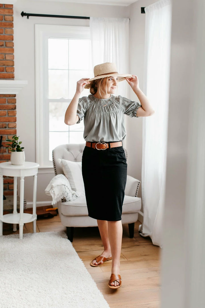 THE MAIN STREET EXCHANGE Exclusive Designs 'Kyra' Denim Skirt 12 THE MAIN STREET EXCHANGE Exclusive Designs 'Kyra' Denim Skirt