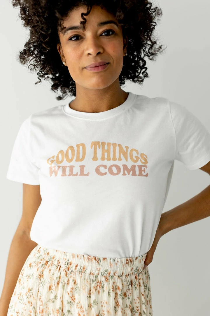Tres Bien Tops/Cardigans 'Good Things Will Come' Graphic Tee 2 Tres Bien Tops/Cardigans 'Good Things Will Come' Graphic Tee