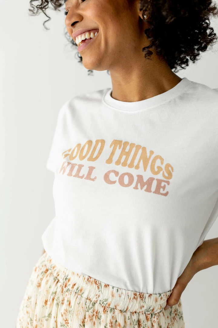 Tres Bien Tops/Cardigans 'Good Things Will Come' Graphic Tee 3 Tres Bien Tops/Cardigans 'Good Things Will Come' Graphic Tee