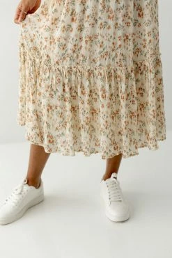 Hayden 'Elisa' Tiered Skirt In Terracotta Floral 10 Hayden 'Elisa' Tiered Skirt In Terracotta Floral