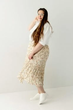 Hayden Los Angeles Skirts Extended 'Elisa' Tiered Skirt In Terracotta Floral