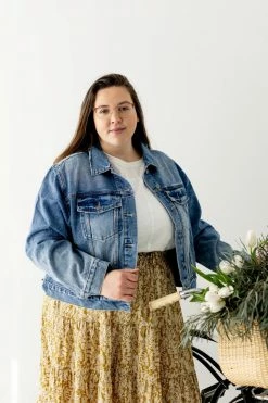 Polagram PLUS 'Camryn' Denim Jacket Tops/Cardigans