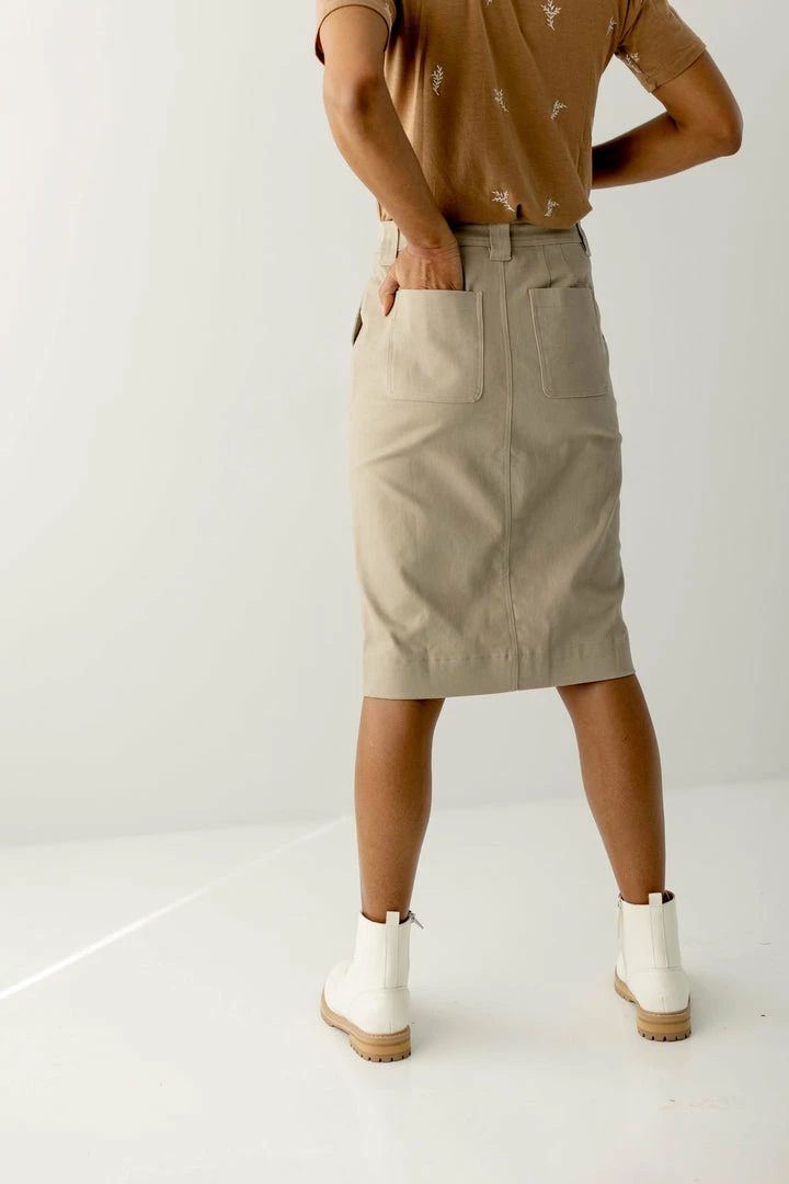 The Main Street Exchange 'Adrian' Classic Denim Midi Skirt 8 The Main Street Exchange 'Adrian' Classic Denim Midi Skirt