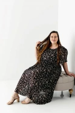 Hayden Los Angeles Extended 'Ingrid' Pleated Floral Midi Dress Dresses