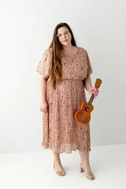 Hayden Los Angeles Extended 'Ingrid' Pleated Floral Midi Dress Dresses