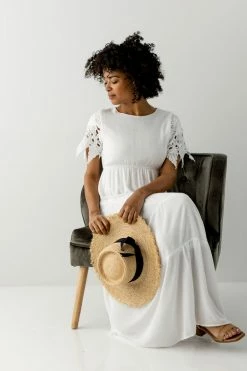 Polagram 'Hope' Lace Sleeve Maxi Dress In Ivory 10 Polagram 'Hope' Lace Sleeve Maxi Dress In Ivory