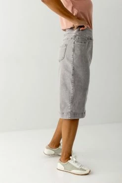 The Main Street Exchange Exclusive Designs 'Sara' Classic Knee Length Denim Skirt In Vintage Grey 10 The Main Street Exchange Exclusive Designs 'Sara' Classic Knee Length Denim Skirt In Vintage Grey