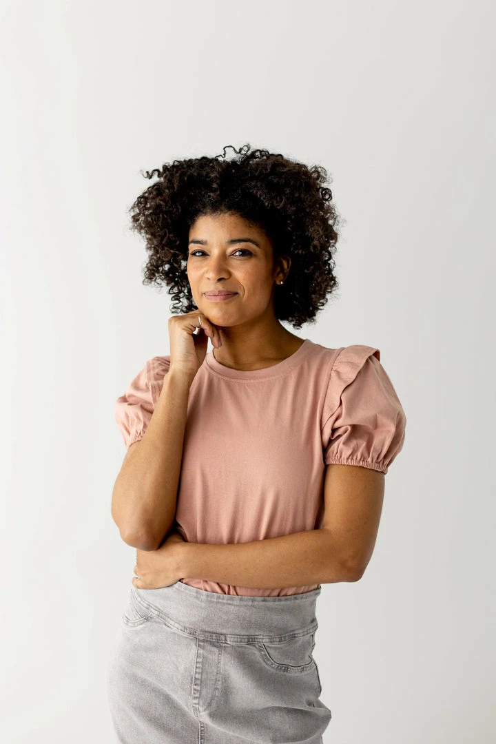 Polagram 'Amanda' Round Neck Bubble Sleeve Top FINAL SALE 2 Polagram 'Amanda' Round Neck Bubble Sleeve Top FINAL SALE