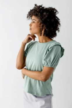 Polagram 'Amanda' Round Neck Bubble Sleeve Top FINAL SALE 14 Polagram 'Amanda' Round Neck Bubble Sleeve Top FINAL SALE