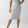 The Main Street Exchange Exclusive Designs 'Anna' Pencil Skirt In Pearl Grey