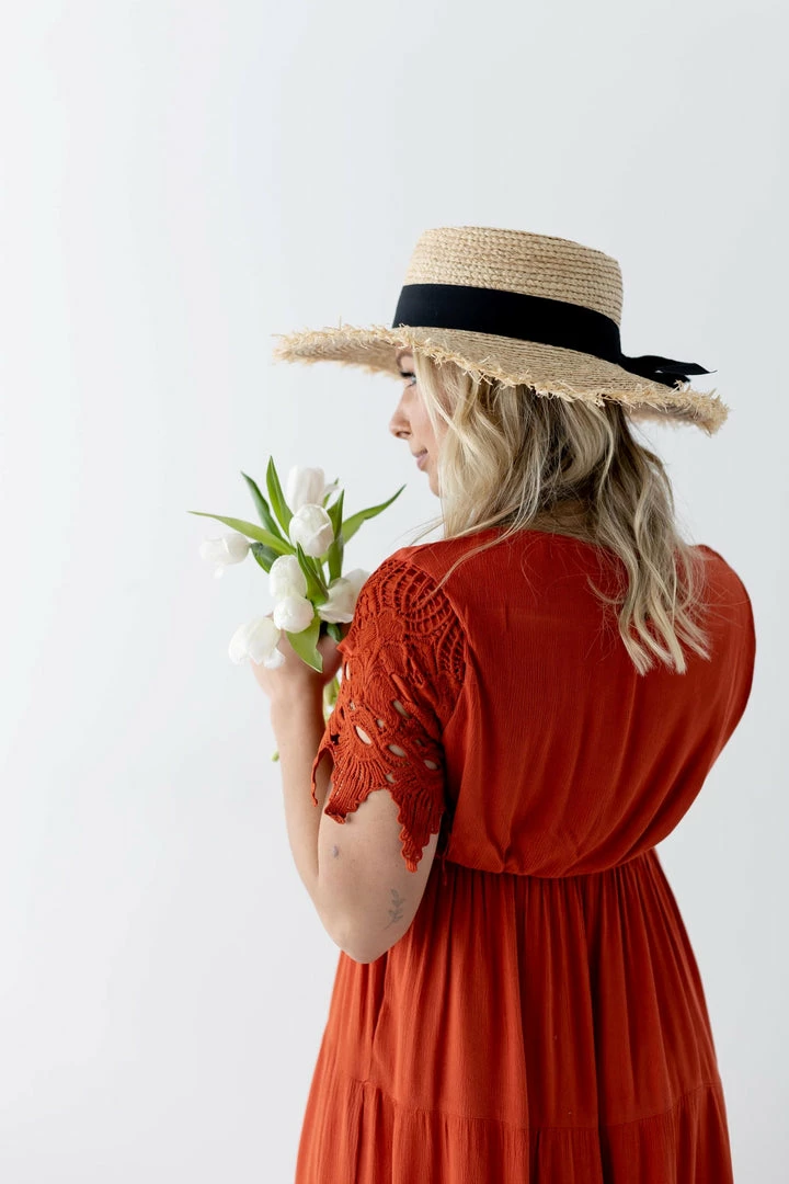 Polagram Dresses 'Hope' Lace Sleeve Maxi Dress In Rust 5 Polagram Dresses 'Hope' Lace Sleeve Maxi Dress In Rust