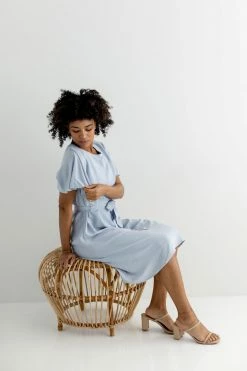 Tea N Rose 'Sparrow' Crepe Knee Length Dress FINAL SALE Dresses