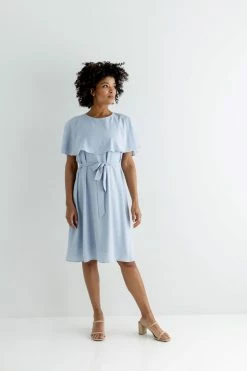 Tea N Rose 'Sparrow' Crepe Knee Length Dress FINAL SALE Dresses