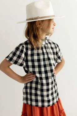 Hayden Los Angeles 'Laney' Girl Buffalo Plaid Top