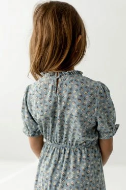 Hayden Los Angeles Dresses 'Malia' Girl Floral Tiered Dress In Light Blue