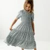 Hayden Los Angeles Dresses 'Malia' Girl Floral Tiered Dress In Light Blue
