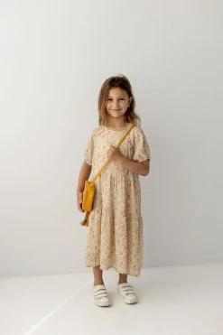 Hayden Los Angeles 'Elspeth' Girl Tiered Ditsy Floral Dress In Yellow FINAL SALE Dresses