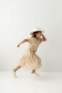 Hayden Los Angeles 'Elspeth' Girl Tiered Ditsy Floral Dress In Yellow FINAL SALE Dresses