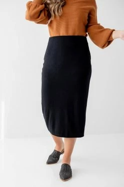 The Main Street Exchange 'Sasha' Knit Midi Skirt Lancaster Collection