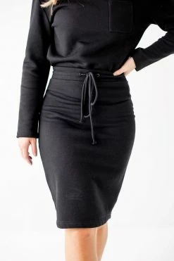 The Main Street Exchange 'Zion' Sweatshirt Skirt In Black Lancaster Collection