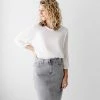 The Main Street Exchange 'Leah' Denim Skirt In Vintage Grey