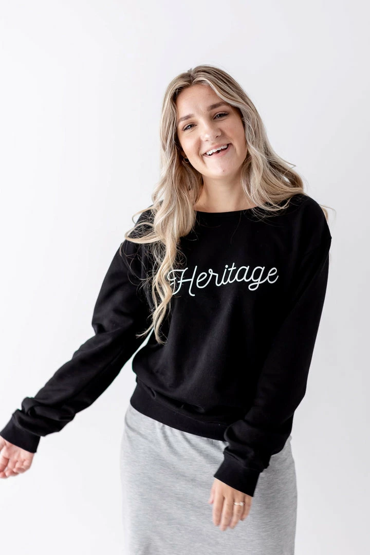 The Main Street Exchange 'Heritage' Sweatshirt In Black Lancaster Collection 1 The Main Street Exchange 'Heritage' Sweatshirt In Black Lancaster Collection