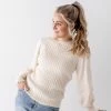 Polagram 'Elle' Ribbed Sweater In Cream