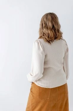 Polagram 'Elle' Ribbed Sweater In Cream 15 Polagram 'Elle' Ribbed Sweater In Cream