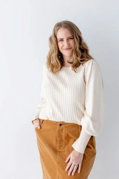 Polagram 'Elle' Ribbed Sweater In Cream 12 Polagram 'Elle' Ribbed Sweater In Cream