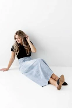 The Main Street Exchange Exclusive Designs 'Riley' Light Denim Ankle Length Skirt 13 The Main Street Exchange Exclusive Designs 'Riley' Light Denim Ankle Length Skirt