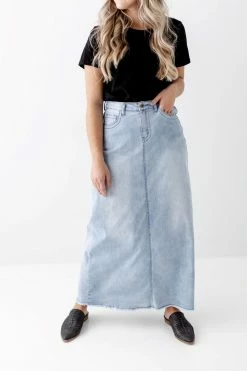 The Main Street Exchange Exclusive Designs 'Riley' Light Denim Ankle Length Skirt 9 The Main Street Exchange Exclusive Designs 'Riley' Light Denim Ankle Length Skirt