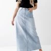 The Main Street Exchange Exclusive Designs 'Riley' Light Denim Ankle Length Skirt