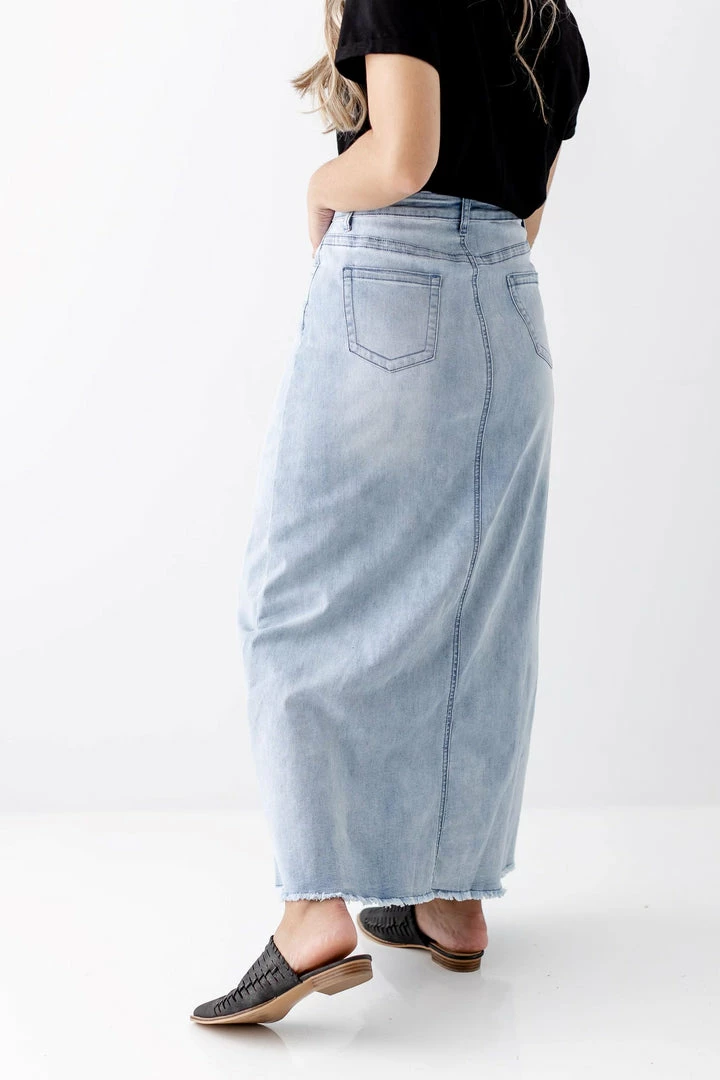 The Main Street Exchange Exclusive Designs 'Riley' Light Denim Ankle Length Skirt 5 The Main Street Exchange Exclusive Designs 'Riley' Light Denim Ankle Length Skirt