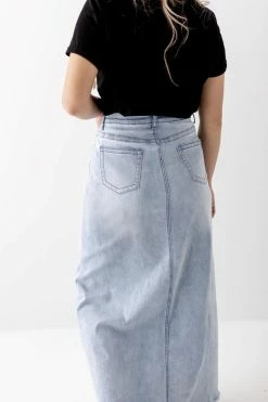 The Main Street Exchange Exclusive Designs 'Riley' Light Denim Ankle Length Skirt 12 The Main Street Exchange Exclusive Designs 'Riley' Light Denim Ankle Length Skirt