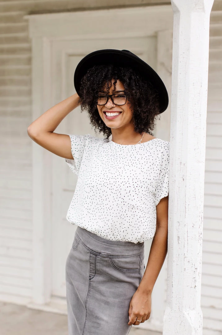 The Main Street Exchange 'Shalom' Printed Top In Ivory Lancaster Collection 2 The Main Street Exchange 'Shalom' Printed Top In Ivory Lancaster Collection