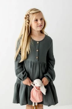 Hayden Los Angeles 'Elsie' Girl Button Front Cotton Dress In Forest FINAL SALE Dresses