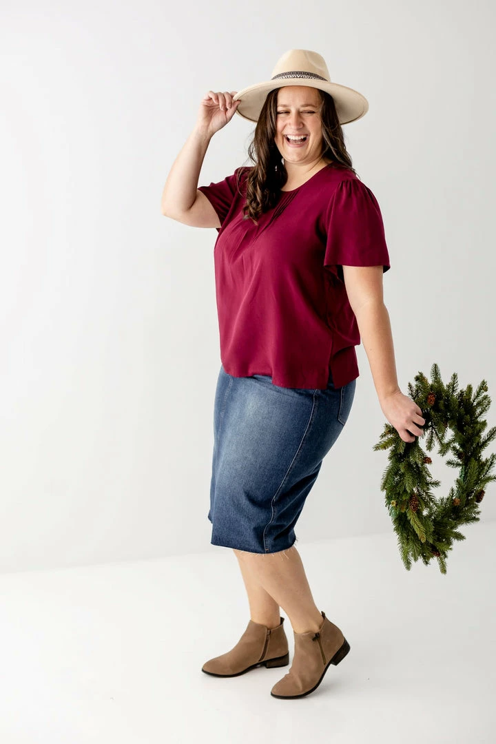 The Main Street Exchange 'Aimee' Pintuck Flutter Sleeve Top Exclusive Designs 14 The Main Street Exchange 'Aimee' Pintuck Flutter Sleeve Top Exclusive Designs