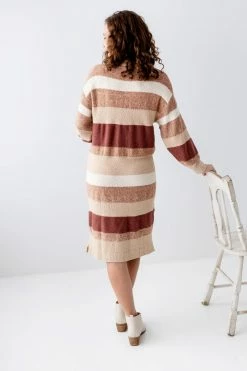 Polagram 'Reagan' Color Block Sweater Dress In Rust FINAL SALE 8 Polagram 'Reagan' Color Block Sweater Dress In Rust FINAL SALE